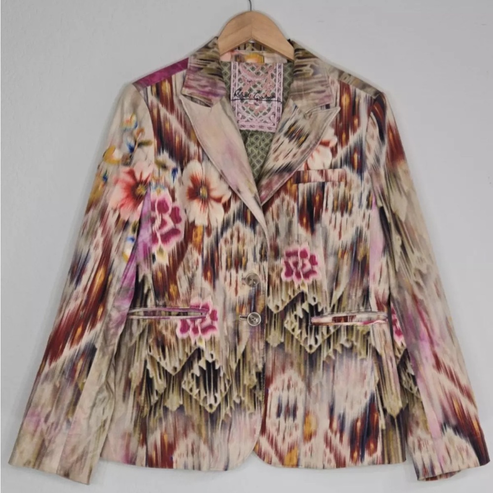 Floral Multicolor Women's Blazer Jacket